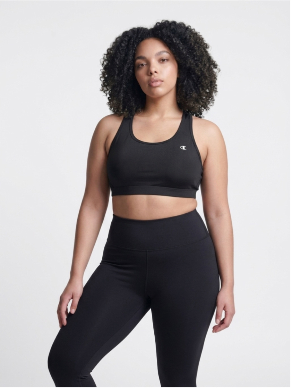 Champion Double Dry Black Racerback Sports Bra Size Large